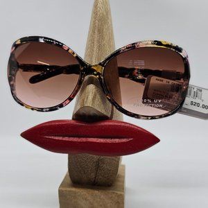 Falls Creek Multi Color Marble Butterfly Sunglasses 100%UV